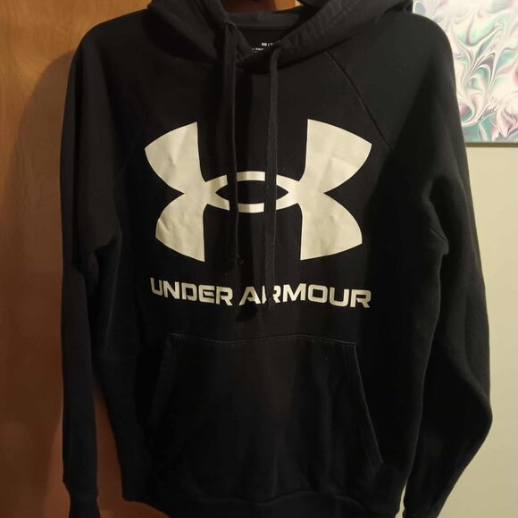 Under Armour Hoodie Size Small Women's Athletic Black White - Picture 1 of 1
